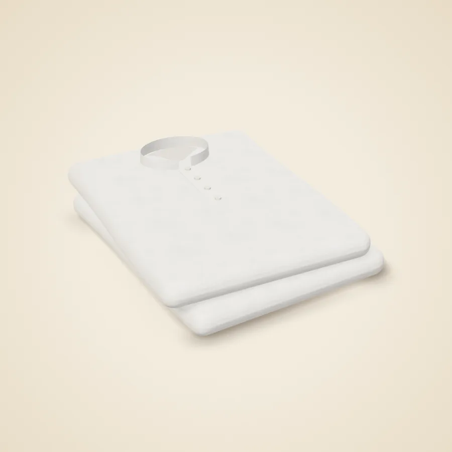 Men's cotton kurta, white