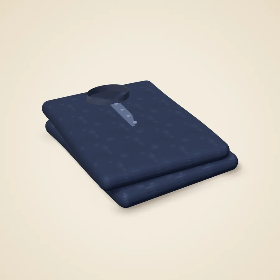 Men's embroidered kurta, navy